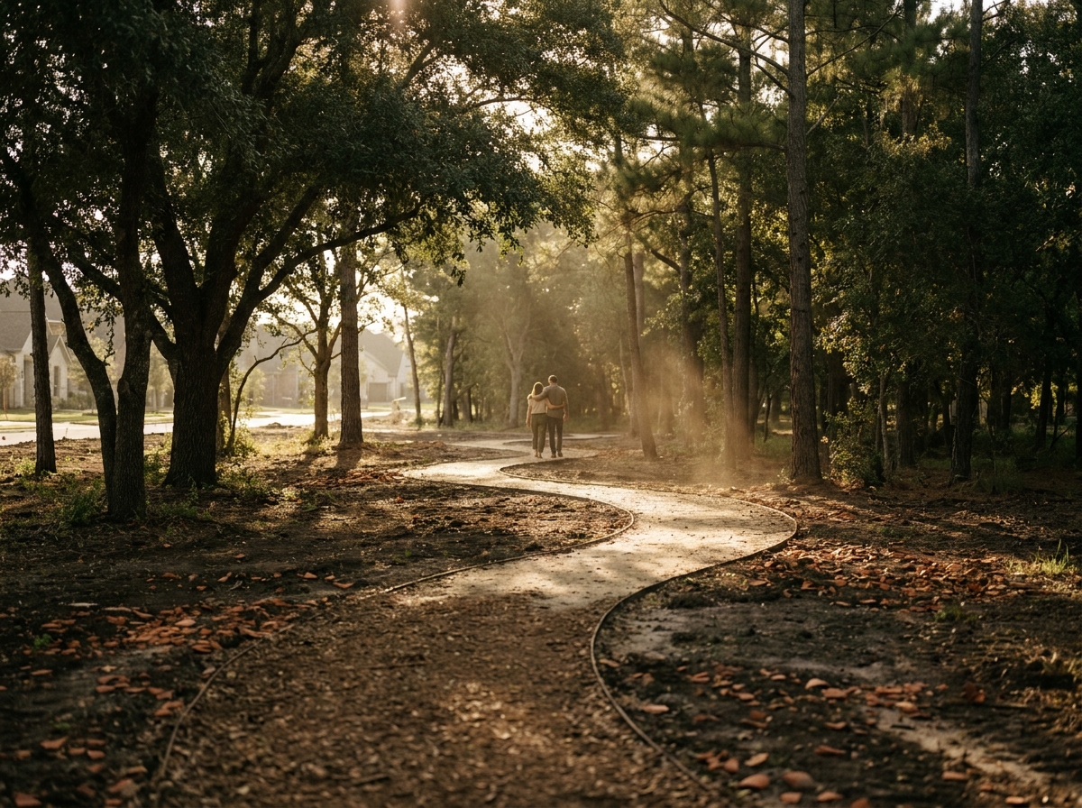 Trilha ecológica do Boulevard cortando o bairro